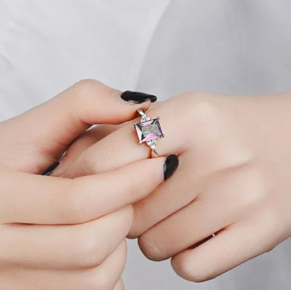 New Silver Colorful Ring - Picture 2 of 3